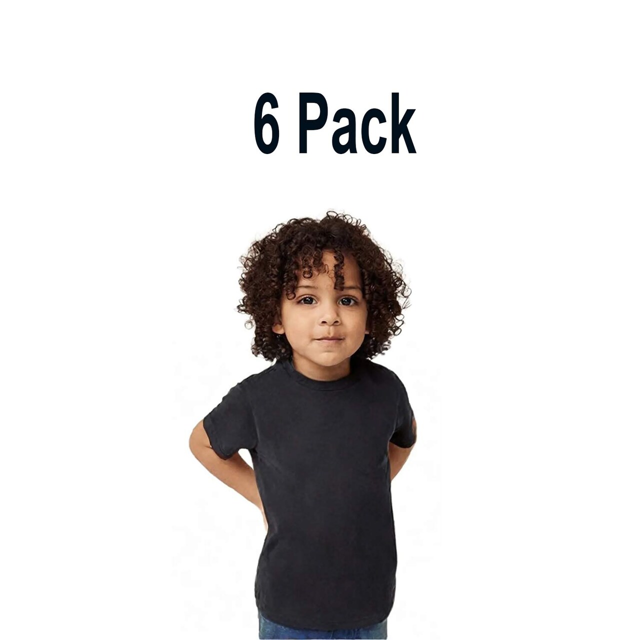 6 Pack: BELLA + CANVAS Toddler Triblend Crewneck Short Sleeve T-Shirt for Play, Casual & Everyday Wear
